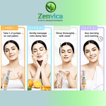 Zenvica Face Wash with Advanced Vitamin C | Gentle Brightening Cleanser with Aloe Vera & Citrus Extracts | 100 ml